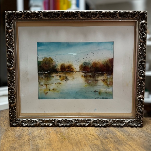 Original signed painting in ornate frame